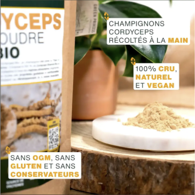 Cordyceps en Poudre Bio 50g – Énergie & Endurance | Champivie