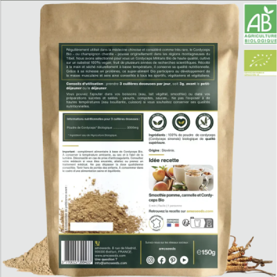 Cordyceps en Poudre Bio 50g – Énergie & Endurance | Champivie