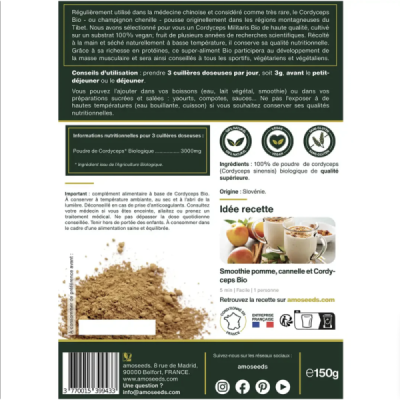 Cordyceps en Poudre Bio 50g – Énergie & Endurance | Champivie