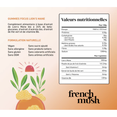 Gummies Focus aux Champignons Bio – Concentration