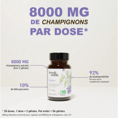 Gélules Chaga Bio – Inonotus obliquus Antioxydant | Champivie