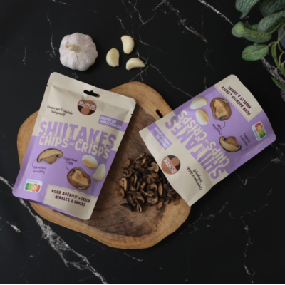 Chips de shiitakes Saveur Ail 50g — Umami & ail | Champivie