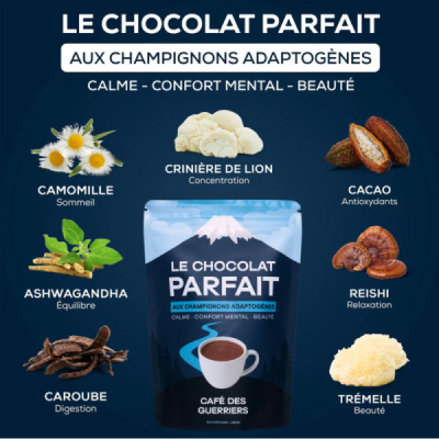 Le Chocolat Parfait - Cacao & champignons adaptogènes