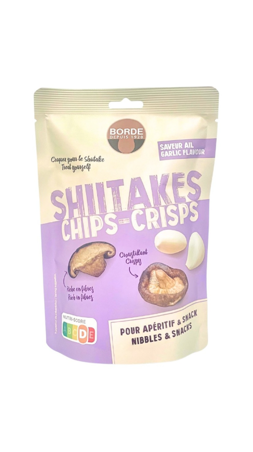 Chips de shiitakes "Saveur Ail" - 50 g