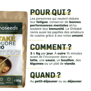 Shiitaké en Poudre Bio 50g